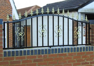 Fence in front of house