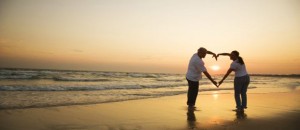 lovers in beach