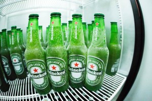 beer in a fridge 