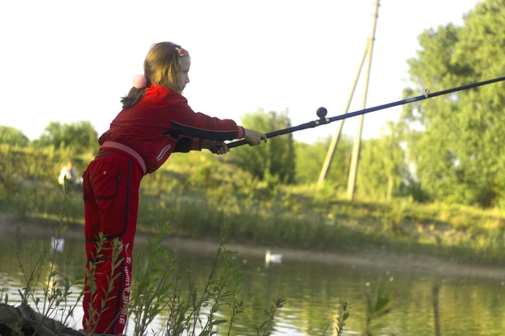 girl fishing